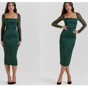 House Of CB Ellica Emerald Green Midi Dress